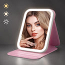 LED Makeup Mirror with Lights, 3 Color Modes Touch Control, Rechargeable Travel Vanity Mirror(WHITE)-8