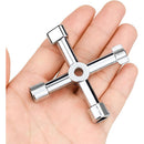 4-in-1 Universal Electrical Cabinet Wrench for Elevators and Valves Silver Multifunctional Tool Wrench-2