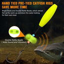 Pre-Tied Catfish Rig System, 23 Inch 55LB Santee Cooper Catfish Float Rig with Adjustable EVA Slip Float and High Carbon Circle Hooks 5/0 6/0 8/0, Ready-to-Fish for River and Bank Fishing(Cigar Float-5/0Hook * 6PCS)-3