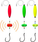 Pre-Tied Catfish Rig System, 23 Inch 55LB Santee Cooper Catfish Float Rig with Adjustable EVA Slip Float and High Carbon Circle Hooks 5/0 6/0 8/0, Ready-to-Fish for River and Bank Fishing(Cigar Float-6/0Hook * 3PCS)-1