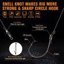 Pre-Tied Catfish Rig System, 23 Inch 55LB Santee Cooper Catfish Float Rig with Adjustable EVA Slip Float and High Carbon Circle Hooks 5/0 6/0 8/0, Ready-to-Fish for River and Bank Fishing(Cigar Float-6/0Hook * 6PCS)-4