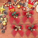 8cm Christmas Bow Bells, Hessian Scottish Knot, Christmas Tree Ornaments, Christmas Tree Ornaments-3