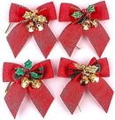 8cm Christmas Bow Bells, Hessian Scottish Knot, Christmas Tree Ornaments, Christmas Tree Ornaments-4