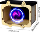 Hologram Phone Projector - Wooden Smartphone Projector Display Stand-5