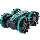 2.4Ghz Remote Control Gesture Sensor Toy Car Boat Truck 4WD Waterproof RC Amphibious Vehicle-Blue-3