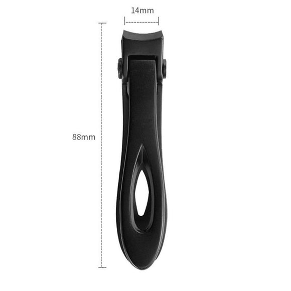 Wide Jaw Nail Clipper Strong Stainless Steel Toenail Cutter for Thick Nails - Black