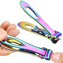 Wide Jaw Nail Clipper Strong Stainless Steel Toenail Cutter for Thick Nails - Multi Color Titanium-1