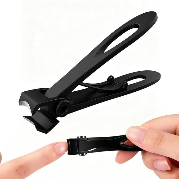 Wide Jaw Nail Clipper Strong Stainless Steel Toenail Cutter for Thick Nails - Multi Color Titanium