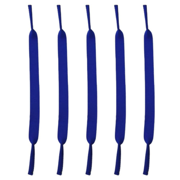 5Pcs Neoprene Eyeglass Holder Adjustable Sunglasses Retainer Strap for Sports - Blue