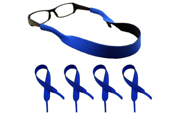 5Pcs Neoprene Eyeglass Holder Adjustable Sunglasses Retainer Strap for Sports - Blue