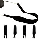 5Pcs Neoprene Eyeglass Holder Adjustable Sunglasses Retainer Strap for Sports - Black-1