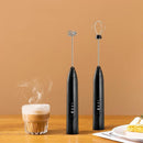 Handheld Milk Frother USB Rechargeable 3 Speeds Electric Foam Wand with 2 Whisks - Black-3