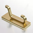 4 Pack Stainless Steel Double Adhesive Hooks with 3kg Capacity - Gold-4