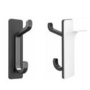 4 Pack Stainless Steel Double Adhesive Hooks with 3kg Capacity - Black-3