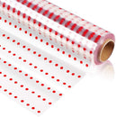 Clear Waterproof OPP Flower Bouquet Wrapping Paper Rolls - Small Red Polka Dots-2