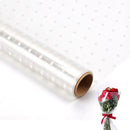Clear Waterproof OPP Flower Bouquet Wrapping Paper Rolls - Small White Polka Dots-1