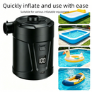 Outdoor Camping Digital Electric Air Pump, 5200mAh Built-in Battery, for Air Mattresses and Swim Rings - White-3
