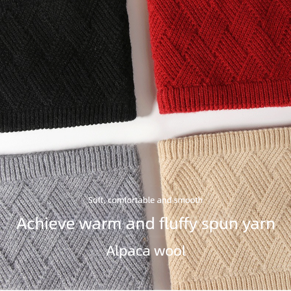 Women's Fashionable Winter 3-Piece Set: Knit Hat, Scarf, and Gloves.  A must-have for outdoor skiing and cycling—Beige