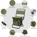 3-in-1 Outdoor Folding Chair with 10L Insulated Cooler, Durable Oxford Fabric, for Camping and Picnics - Blue-4