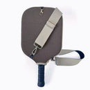 Pickleball Paddle Cover, Breathable Perforated Racket Protector Case with Zipper Pocket & Adjustable Crossbody Strap - Gray-1
