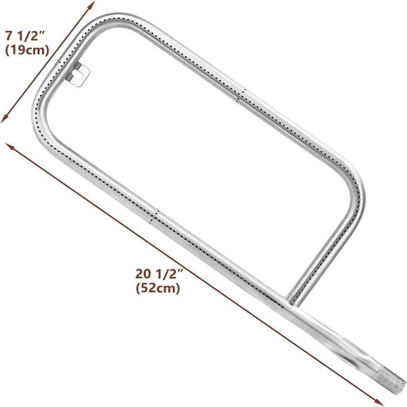 Grill Burner Tube Replacement Part, 304 Stainless Steel U-Shaped Gas Burner Fits Weber Q200 Q220 Q2000 Q2200