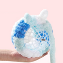 Thick Coral Fleece Winter Bird House with Plastic Frame & Metal Screw Hook for Budgies and Cockatiels - Blue-8