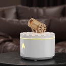 Cannon-Shaped Smoke Ring Aroma Diffuser and Humidifier, 2 Mist Modes, RGB Color-Changing Lava Lamp Essential Oil Diffuser, for Home Desk - White Gold-1