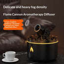 Cannon-Shaped Smoke Ring Aroma Diffuser and Humidifier, 2 Mist Modes, RGB Color-Changing Lava Lamp Essential Oil Diffuser, for Home Desk - White Gold-2