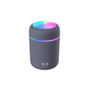 Mini Colorful Cup Humidifier, 300ml Portable USB Cool Mist Humidifier with 7-Color Night Light, for Car, Bedroom, Desk, and Office - Gray-1