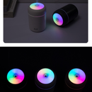 Mini Colorful Cup Humidifier, 300ml Portable USB Cool Mist Humidifier with 7-Color Night Light, for Car, Bedroom, Desk, and Office - Gray-5