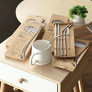 Food-Grade 304 Stainless Steel Drinking Straw Set—4 Spoon-Shaped Straws-2
