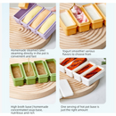 Long Ice Brick Mold, Ice Tray with Lid for Home, Food Freezing Mold—Green-5