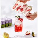 Long Ice Brick Mold, Ice Tray with Lid for Home, Food Freezing Mold—Purple-8