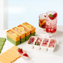 Long Ice Brick Mold, Ice Tray with Lid for Home, Food Freezing Mold—White-2