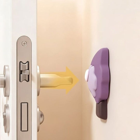 Forest Bumper Pad, Soft Rubber Door Handle Anti-Collision Sticker—Purple