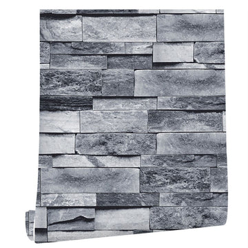 6m/19.69ft Wallpaper Vintage Brick Self Adhesive Peel and Stick 3D Wall Sticker for Home Restaurant - 0