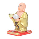 Standing Maitreya Buddha Solar Ornaments Light Energy Sensing Buddha Statue Decoration for Office Home Car Gift Small-4