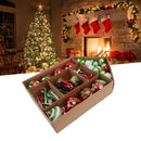 Christmas Tree Ornaments Assorted Set Lightweight Electroplated Christmas Tree Hanging Balls Pendants Set for Home Garden D-12