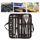 20pcs Barbecue Utensils Food Grade Stainless Steel Skewer Fork Knife BBQ Tool Set for Camping Hiking-5