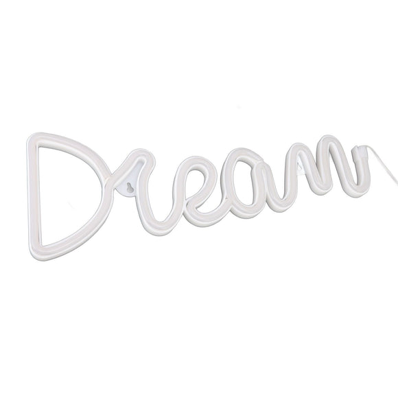 LED Neon Light Dream Battery USB Operated Neon Wall Light for Bedroom Living Room Bar Party Christmas Wedding