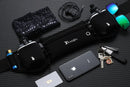 Hydration Running Belt with 2 Water Bottles and Phone Pouch for Marathon Hiking - Black-3