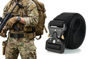Nylon Tactical Belt Quick-Release for Outdoor Work Daily - Black-12