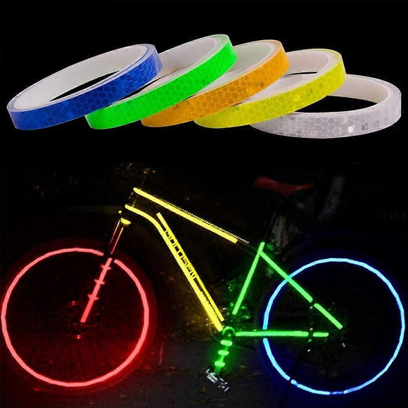 2 Pack Self-Adhesive Reflective Tape, 1cm x 8m Waterproof Safety Tape for Trailers