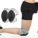 Pair of Knee Pads Anti-Slip Knee Protector Braces for Work Sports Grey - L-1