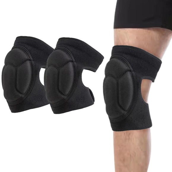 Pair of Knee Pads Anti-Slip Knee Protector Braces for Work Sports Grey - L