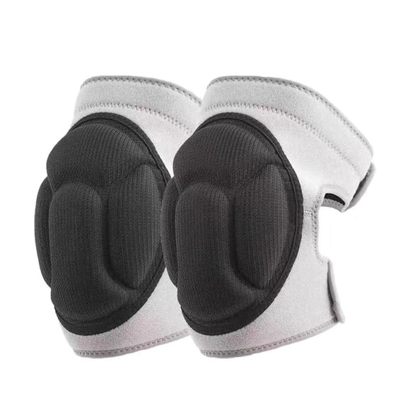 Pair of Knee Pads Anti-Slip Knee Protector Braces for Work Sports Grey - XL
