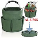 Foldable Storage Basket with Handle and Multiple Pockets, Waterproof Picnic and Camping Organizer - Blue-2