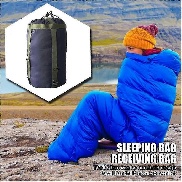 Waterproof Camping Sleeping Bag Storage Sack, Silicon-Coated Nylon Compression Stuff Bag, Red