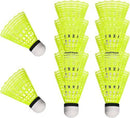 Durable Nylon Badminton Shuttlecocks Indoor Outdoor Training Recreational Yellow 12 Pack-1