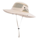 Anti UV Sport Bucket Hat, Foldable Wide Brim Summer Cap for Cycling Hiking - Khaki-1